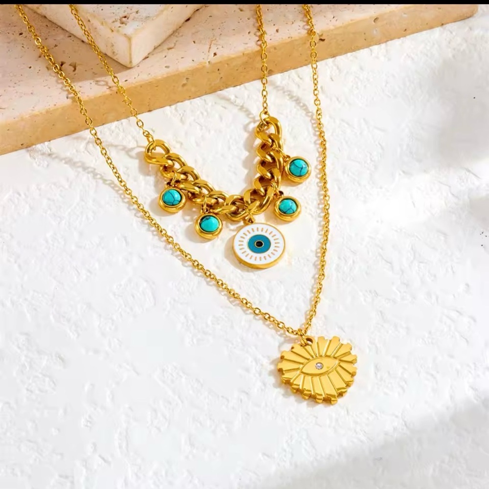 18k gold plated stainless steel necklace